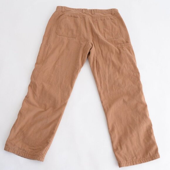 32 Degrees Heat Tan Heavyweight Cotton Lined Carpenter Dungarees Pants 38X32 - Picture 12 of 14